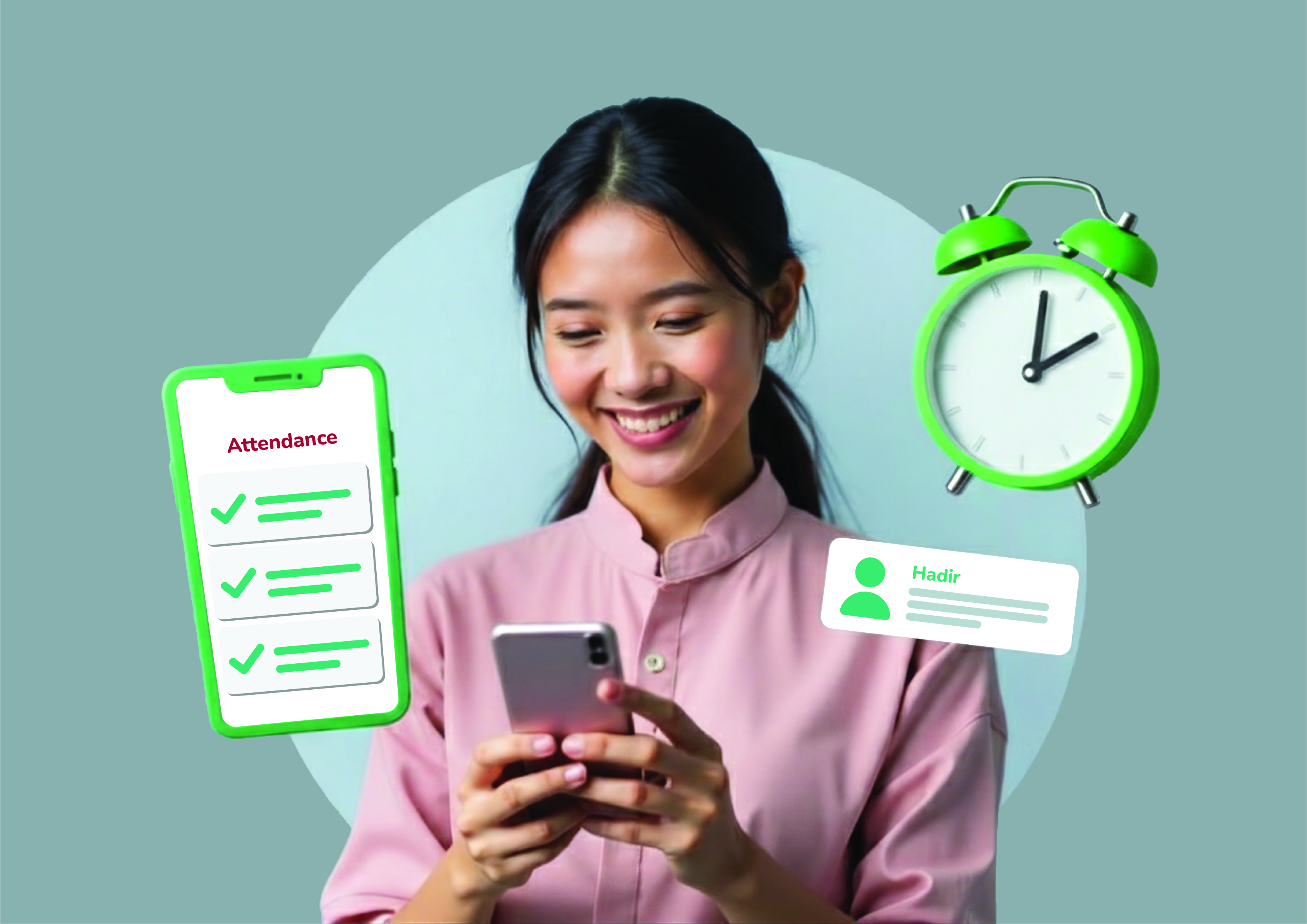 Tampilan aplikasi absensi